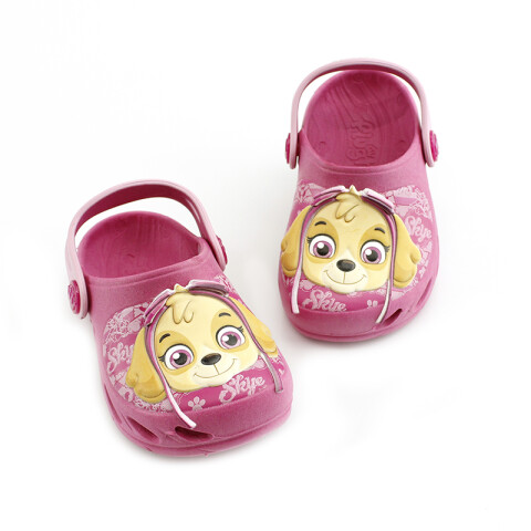 Zueco infantil de Paw Patrol Talle 21 - 28 SKYE Fucsia