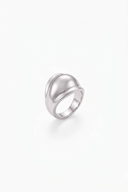 Anillo bold plateado
