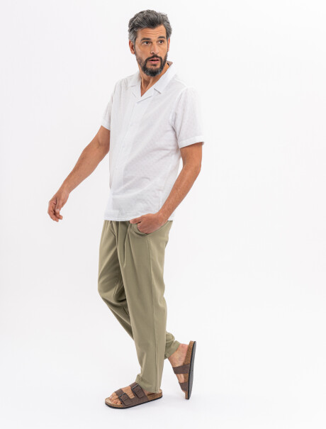 Camisa m/c damero blanco