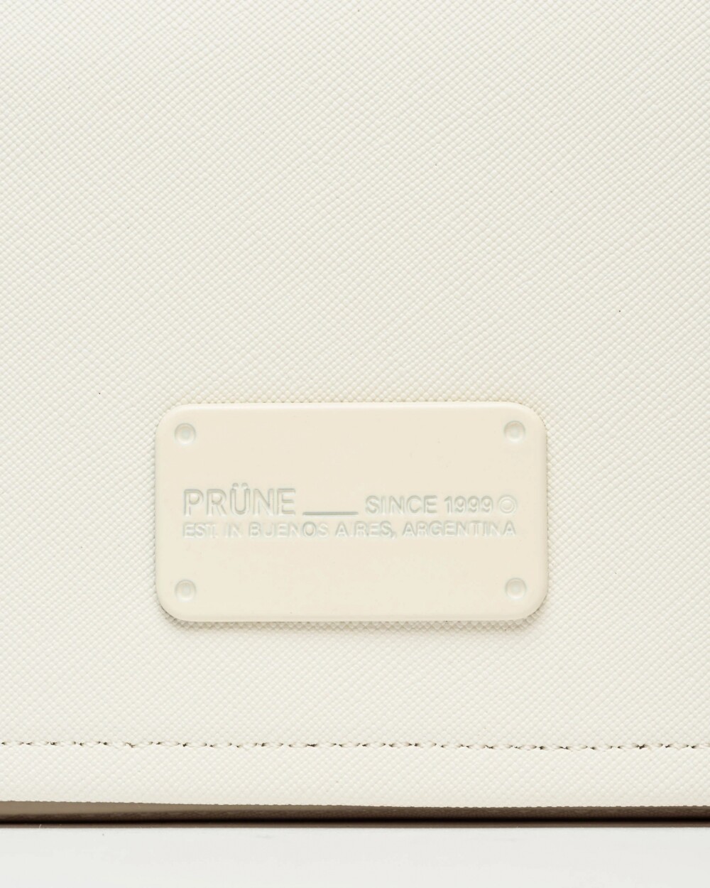 Bandolera The Flap Penny en efecto cuero saffiano Blanco