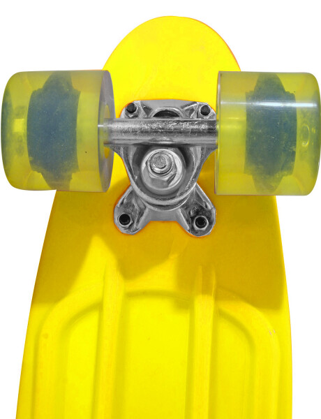 Skate de plástico 56cm con ruedas de PVC Amarillo