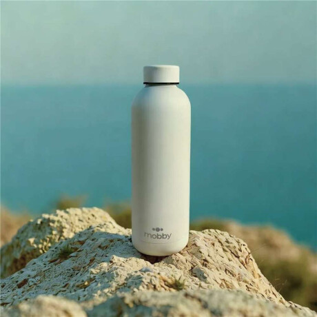 BOTELLA TERMICA DOBLE PARED 500ML CREMA MOBBY