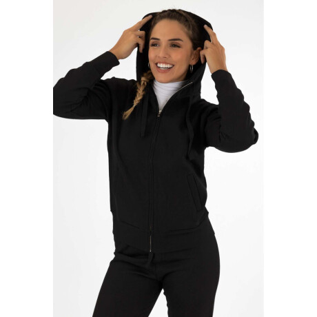 Campera algodón frisa Negro