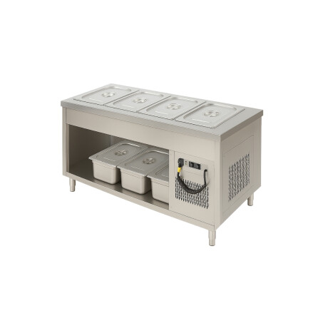Mesa Buffet Caliente Interior Neutro 150 x 70 x 85 cm 4 GN 1/1 Mesa Buffet Caliente Interior Neutro 150 x 70 x 85 cm 4 GN 1/1
