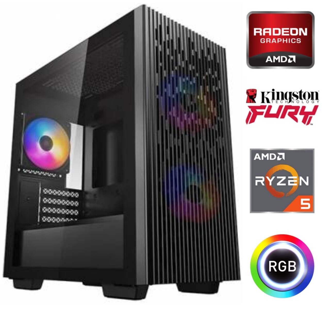 Equipo Gamer Ryzen 5 8600G, 16GB, 1TB Nvme, Gráficos Radeon 