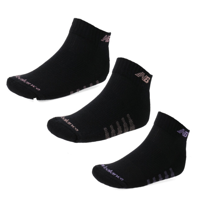 Medias Unisex New Balance Medias X3 Quarter Negro - Rosa - Violeta