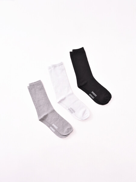 MEDIAS CAÑA CORTA PACK X 3 VARIANTE 1