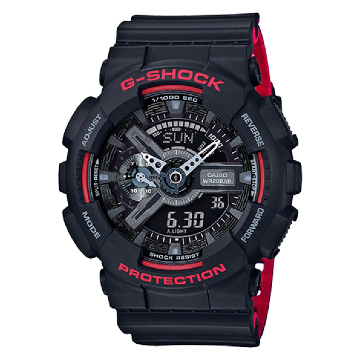 Reloj CASIO G-SHOCK GA110HR-1ADR Resina Negro Esfera 52mm 