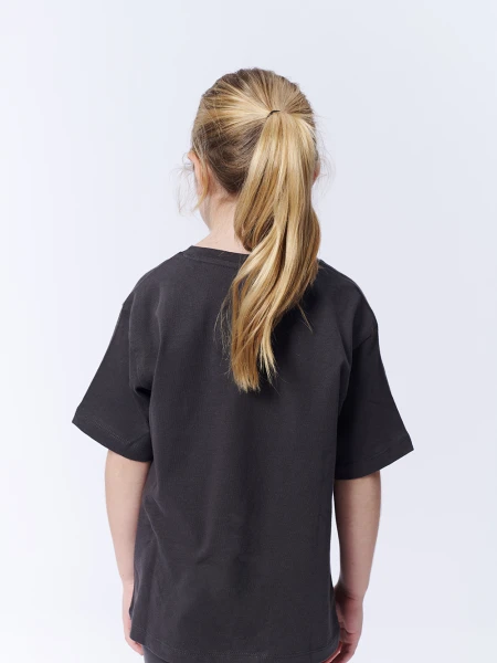 Remera manga corta estampa Corazón Gris Oscuro