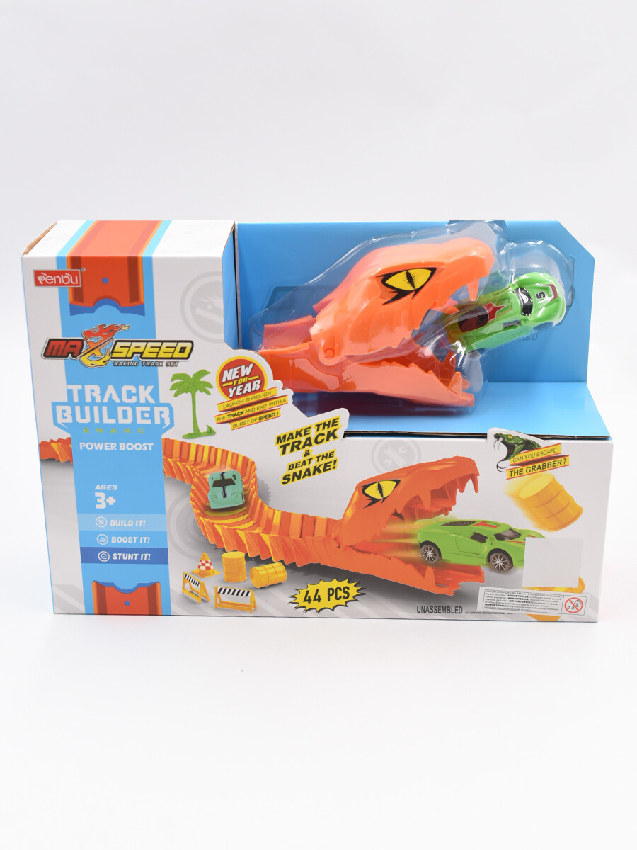 Pista hot wheels shop serpiente naranja