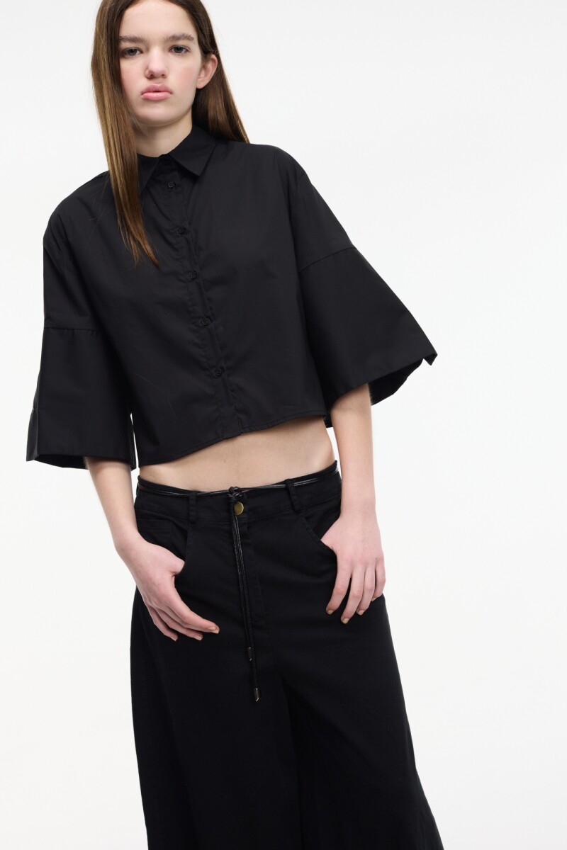 CAMISA CORTA Negro