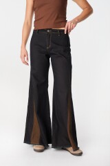 Pantalon Murra Combinado Azul