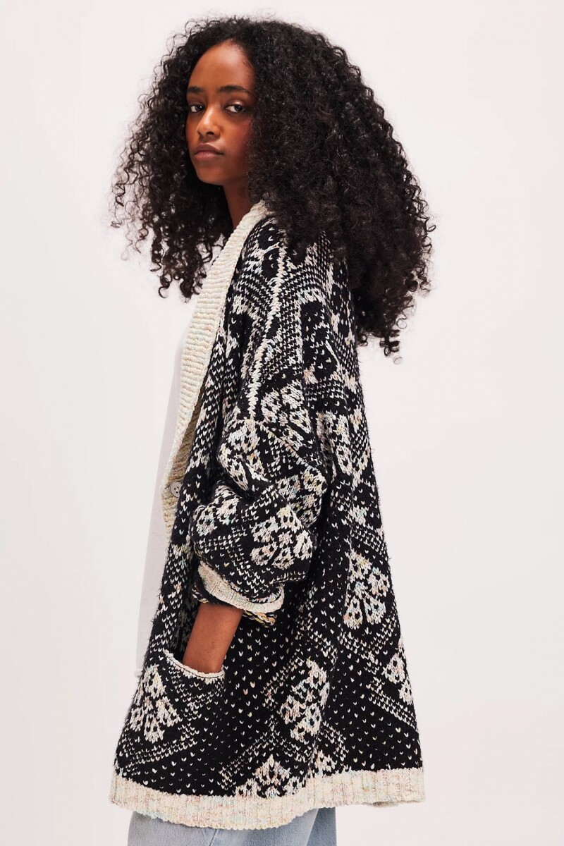 CARDIGAN SASHA GAN Negro