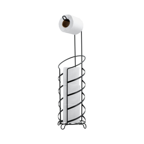 Soporte Papel Higienico De Pie Negro Mate Porta Rollo Baño PRP002 Soporte Papel Higienico De Pie Negro Mate Porta Rollo Baño PRP002