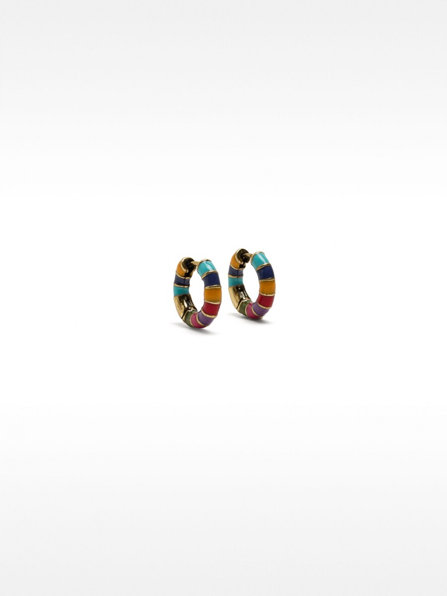 Aros Esmaltados De Multicolor multicolor