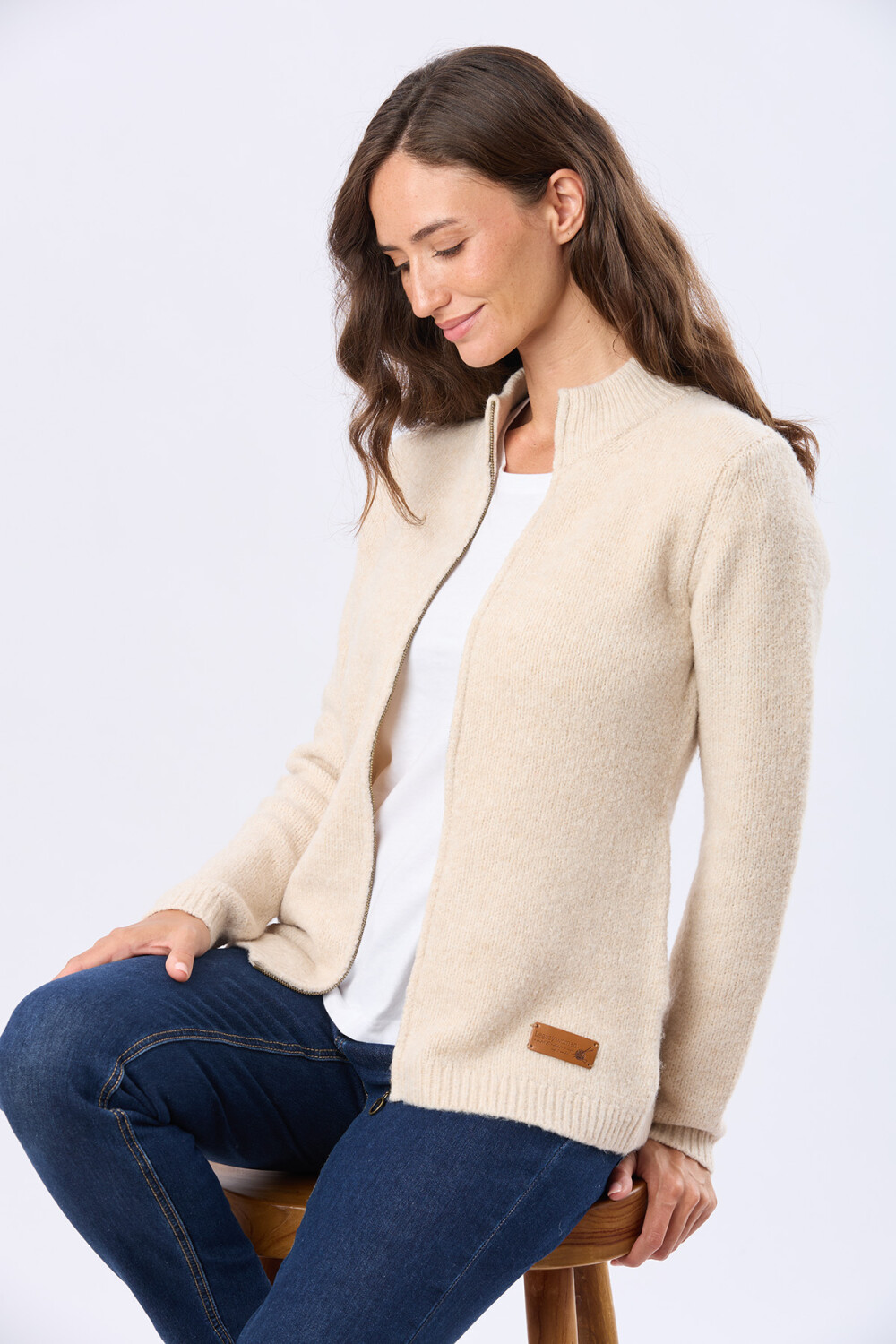 CAMPERA TEJIDA DE ABRIGO Natural