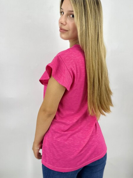 T-SHIRT SLOWLY C260 FUCSIA