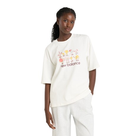 Remera New Balance de Dama - Athletics Sporting - WT51905SST WHITE