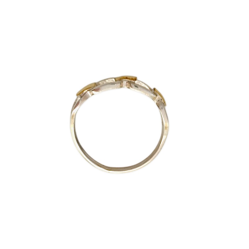 Anillo cadena-Plata y oro- Sin Piedra-AN5931 sinpiedra