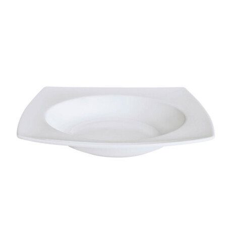 Plato Hondo Cuadrado Actualite 23 cm 450 ml Blanco Porcelana Plato Hondo Cuadrado Actualite 23 cm 450 ml Blanco Porcelana