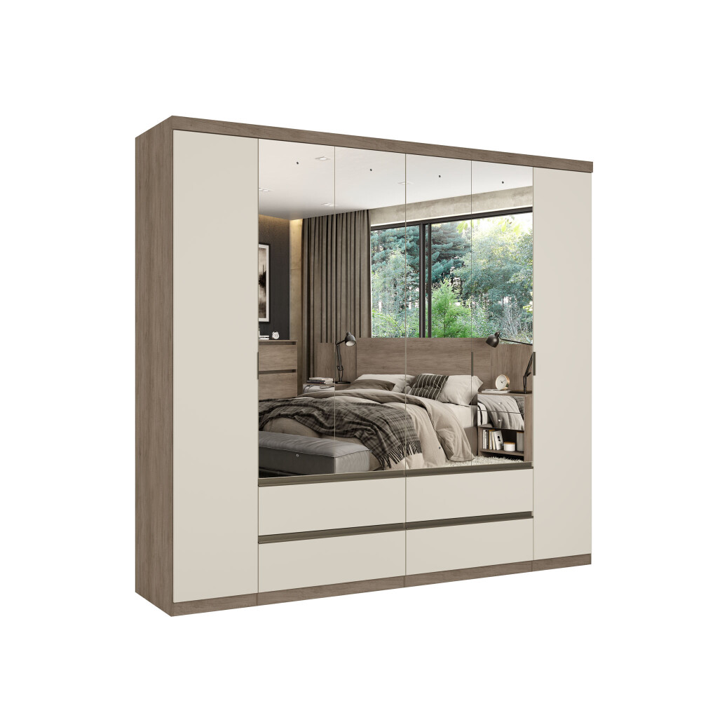 PLACARD ROPERO 6 PUERTAS MDP NOBRE