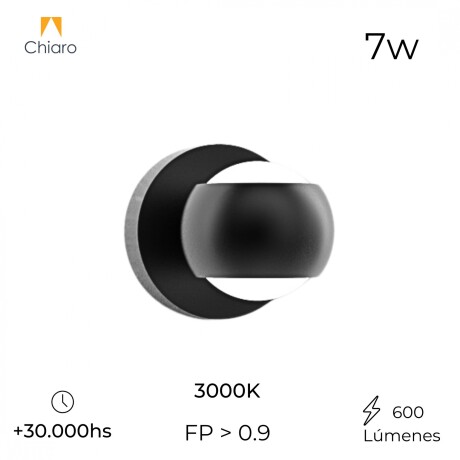 Aplique Led Bidireccional de Pared tipo spot esfera minimalista NEGRO