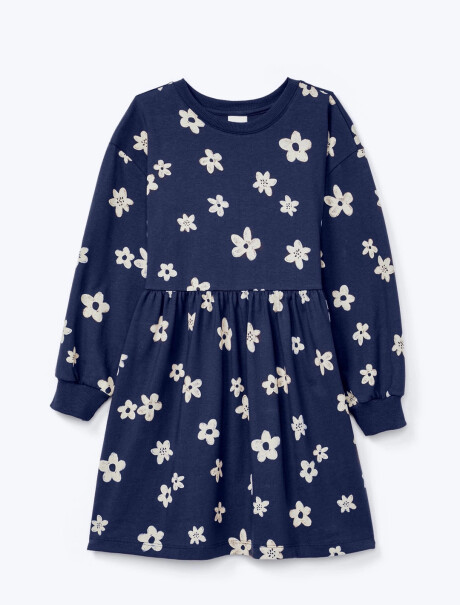 VESTIDO INFANTIL ESTAMPADO AZUL