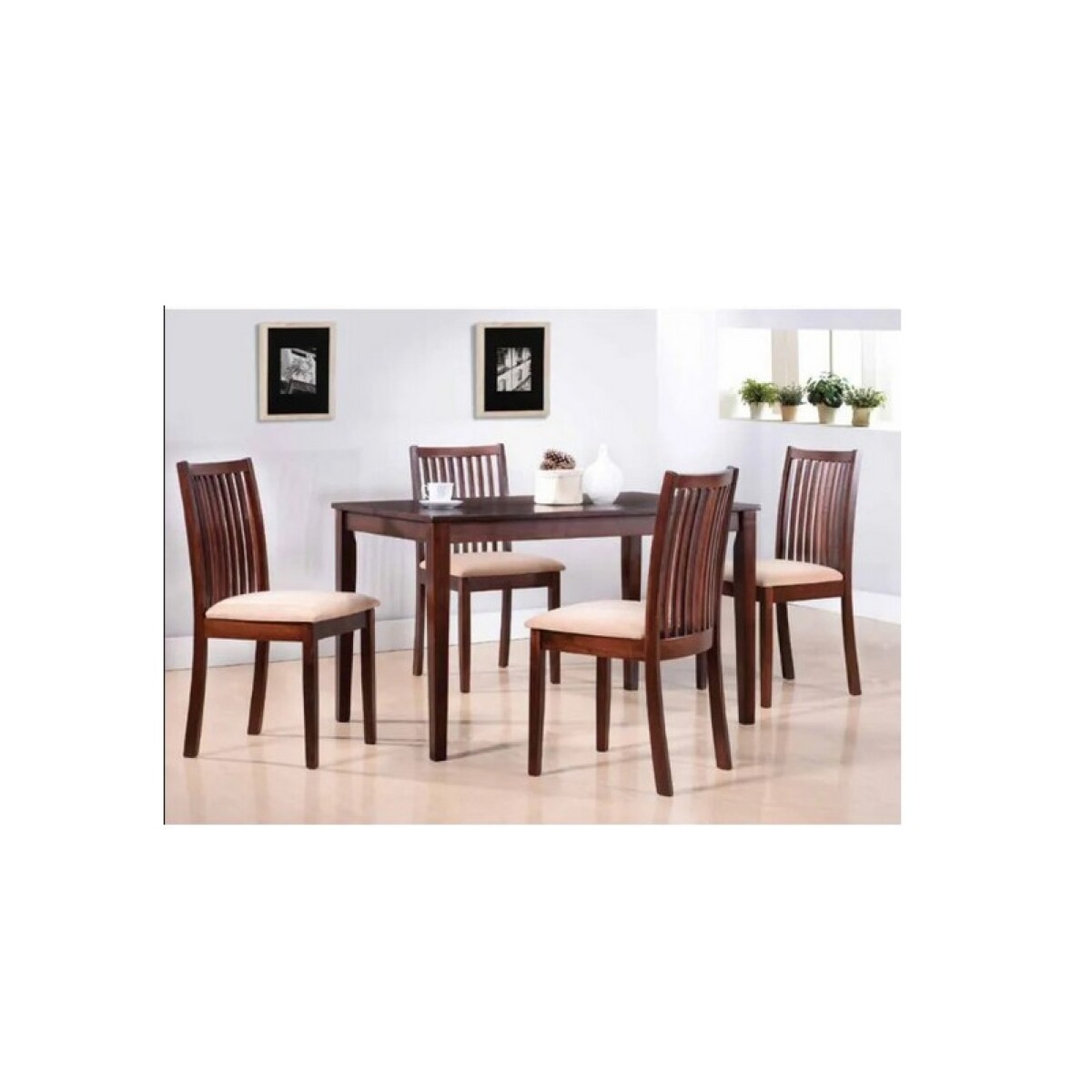 JUEGO DE COMEDOR ELDOM BERRY MESA + 4 SILLAS (BUGAMBILIA) 