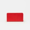 Billetera Con Cierre Mint En Efecto Cuero Charol Rojo