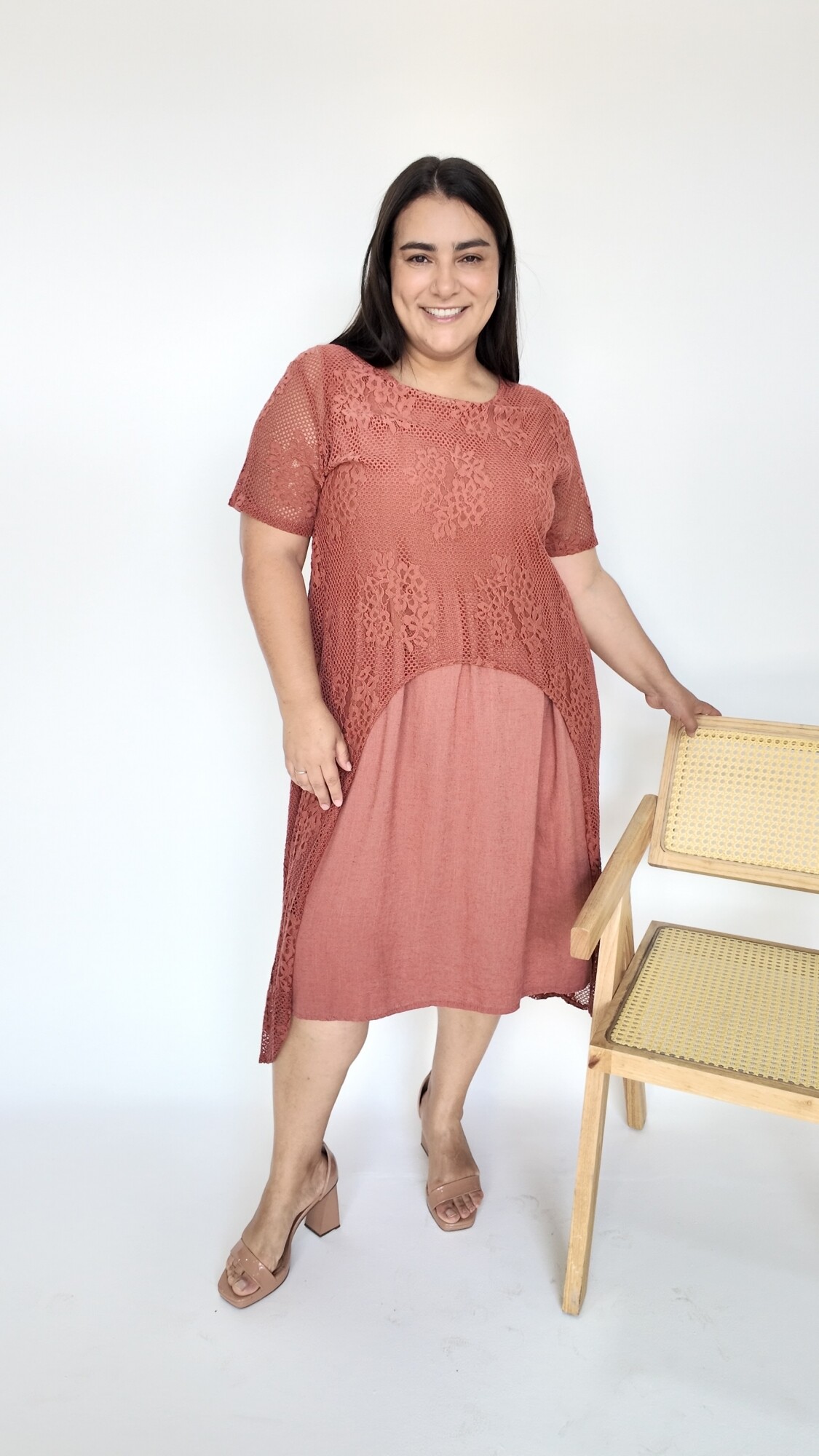 Vestido Lira Terracota