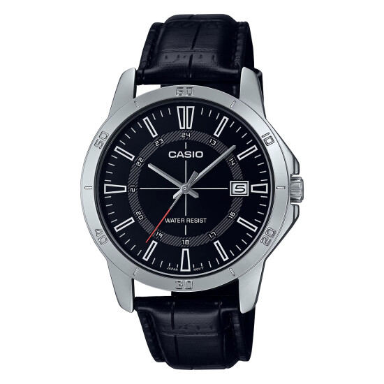 Reloj CASIO MTPV004L-1CUDF en Cuero Negro Esfera 47mm 0