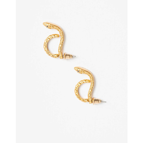 Aros De Metal Snake Dorado Oro Amarillo