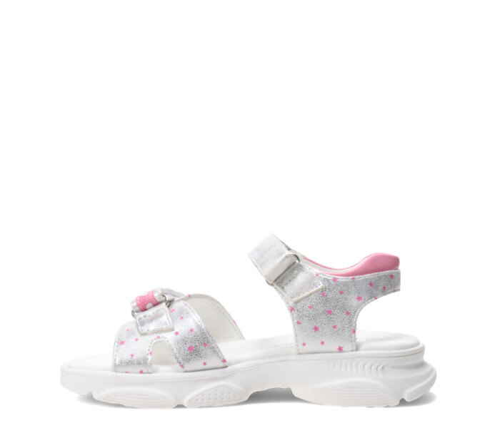 Sandalia VERAK con tobillera Silver/Pink