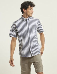 012530 CAMISA HARRINGTON LABEL Blanco/azul Osc