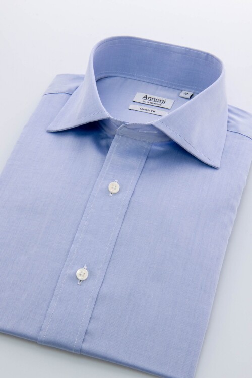 Camisa Annoni Italian Collar Twill Camisa Annoni Italian Collar Twill