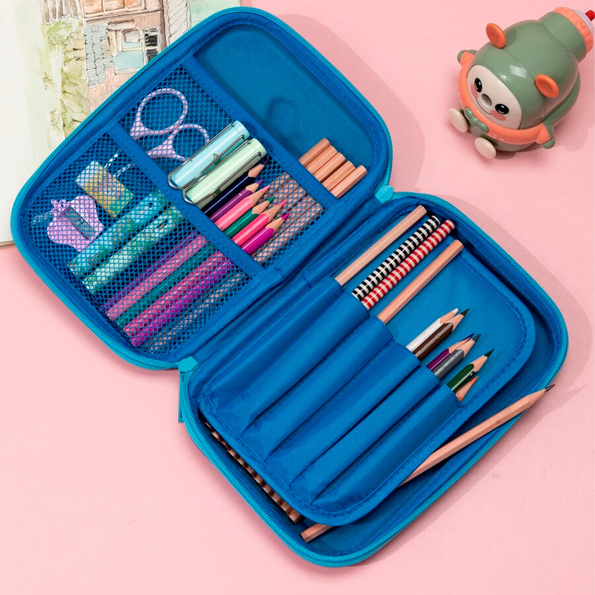 Cartuchera Rigida Escolar Infantil Brio Organizadora - Tiburon Cartuchera Rigida Escolar Infantil Brio Organizadora - Tiburon
