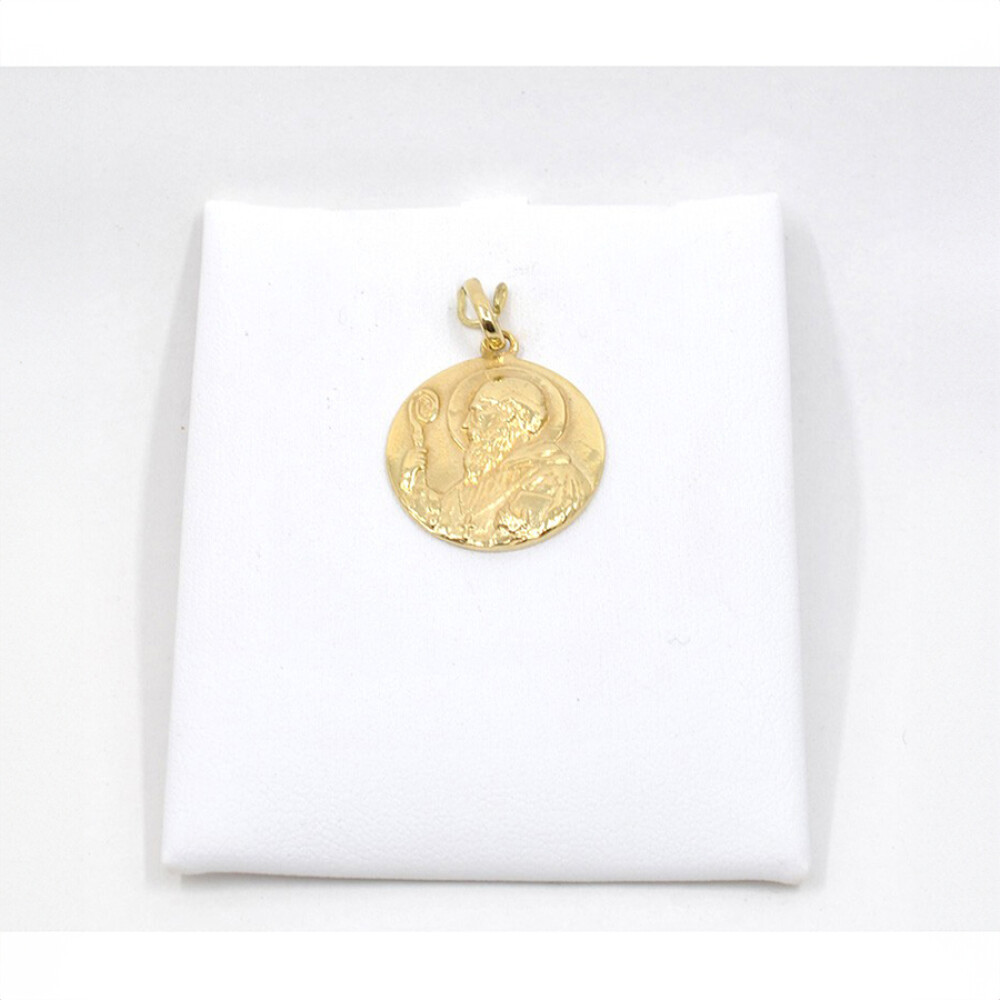Medalla En Oro 18K amarillo San Benito. 21 mm. Medalla En Oro 18K amarillo San Benito. 21 mm.