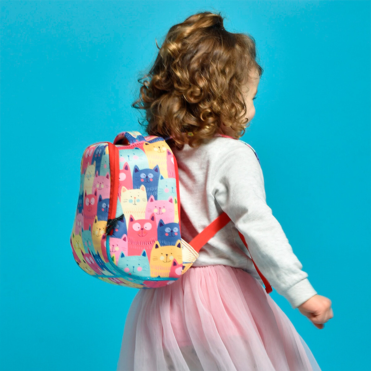 Mochila Infantil Neopreno Brio Niños Niñas Escolares - Gatos Mochila Infantil Neopreno Brio Niños Niñas Escolares - Gatos