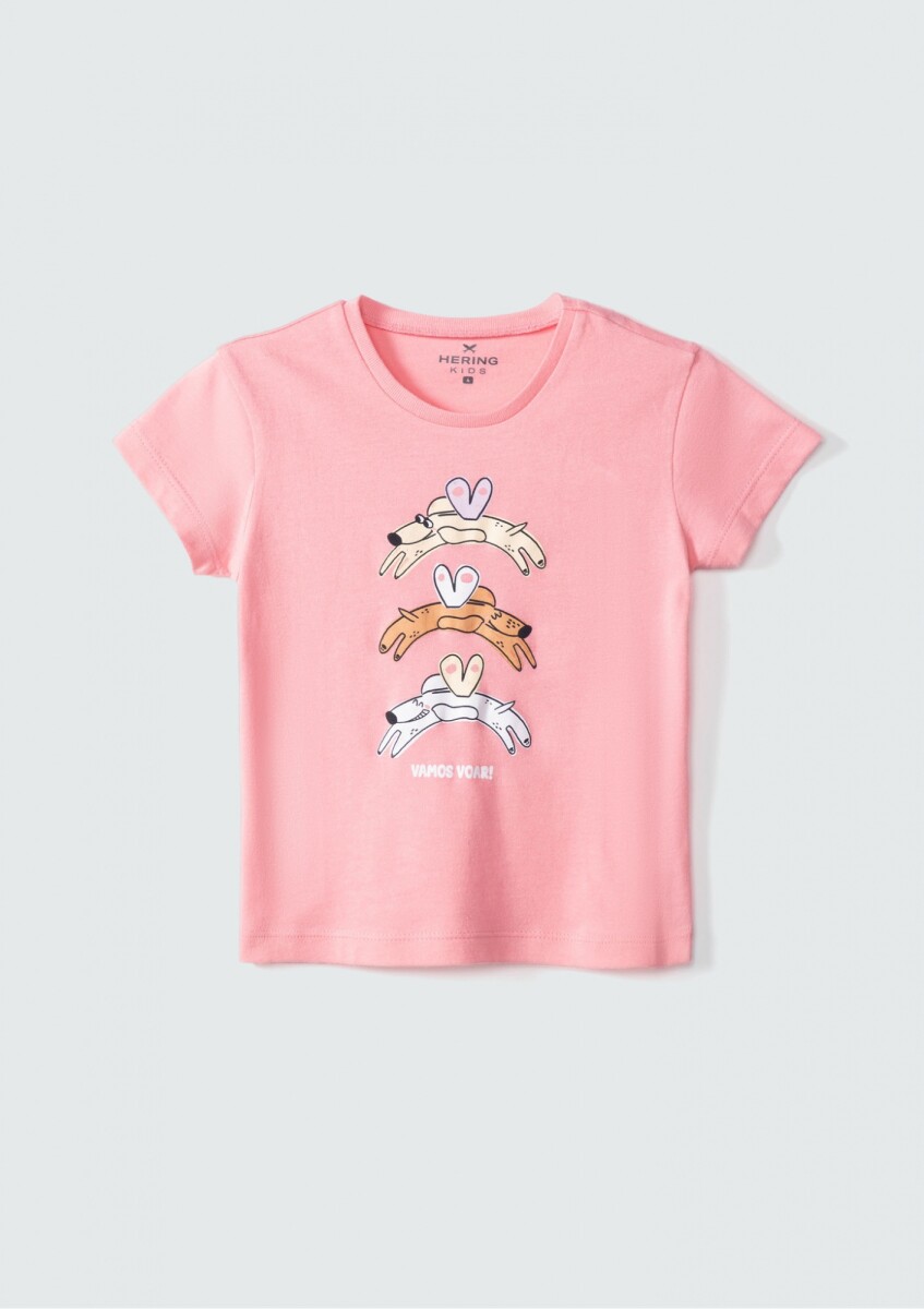 BLUSA INFANTIL CON ESTAMPA - ROSA CLARO 