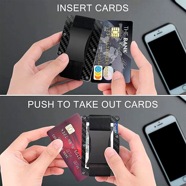 Billetera Tarjetero Bloqueo Rfid Anti Clonación Calidad Variante Color Negro Labrado