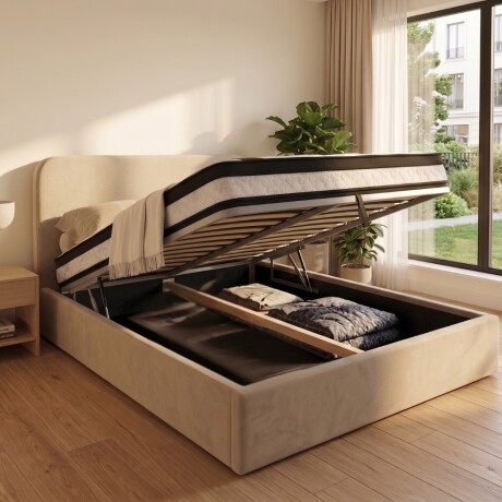 Sommier Baul 2 Plazas HAMPTONS Mercury Con Respaldo Sommier Baul 2 Plazas HAMPTONS Mercury Con Respaldo