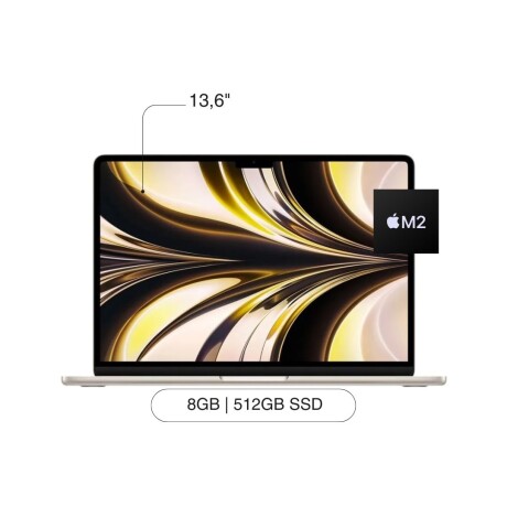 APPLE MACBOOK AIR 13.6' M2/8GB/512GB/SSD APPLE Macbook Air MLY23LE/A 13.6' 512GB SSD / 8GB M2 Chip - Starlight