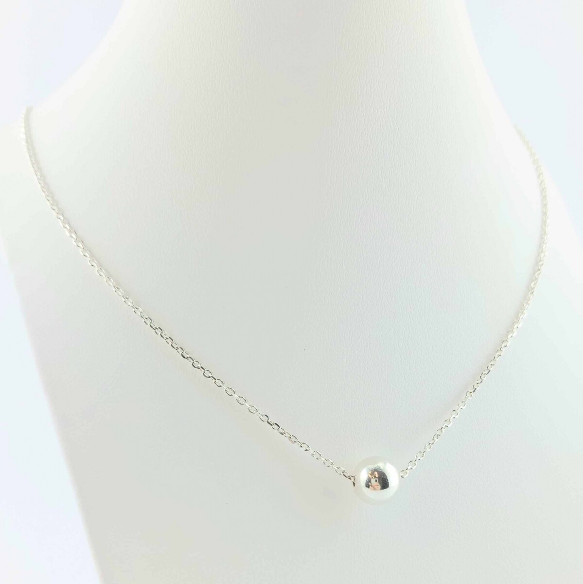 Cadena con Cuenta Pasante en Plata 925. 