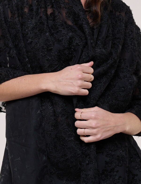 Pashmina Noche Texturizada NEGRO