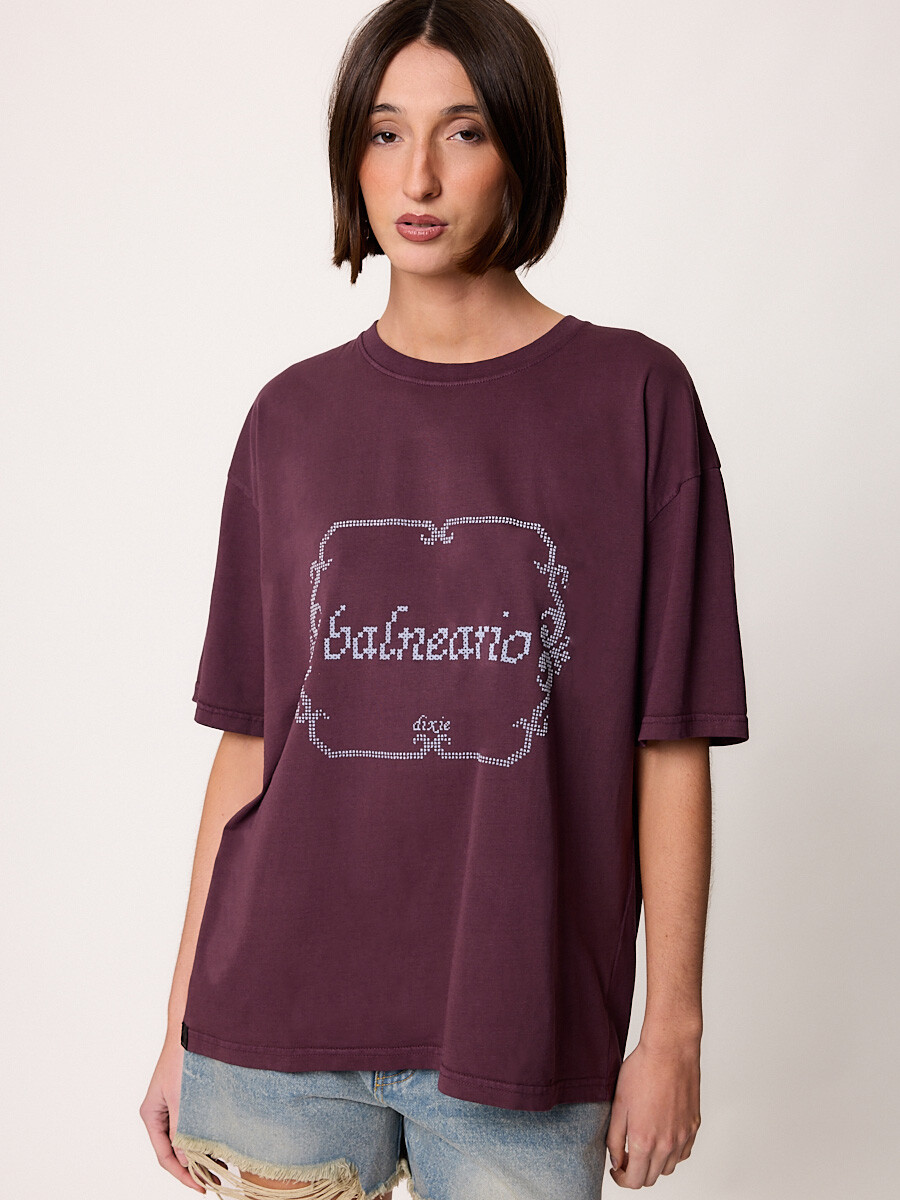 T-SHIRT M/C BALNEARIO DIXIE - Vino 