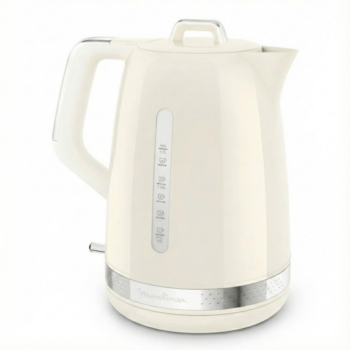 Jarra eléctrica Soleil Moulinex | 1.7 Lts | Hasta 7 tazas | Boquilla de precisión | Filtro antical extraíble | Color Marfil | 