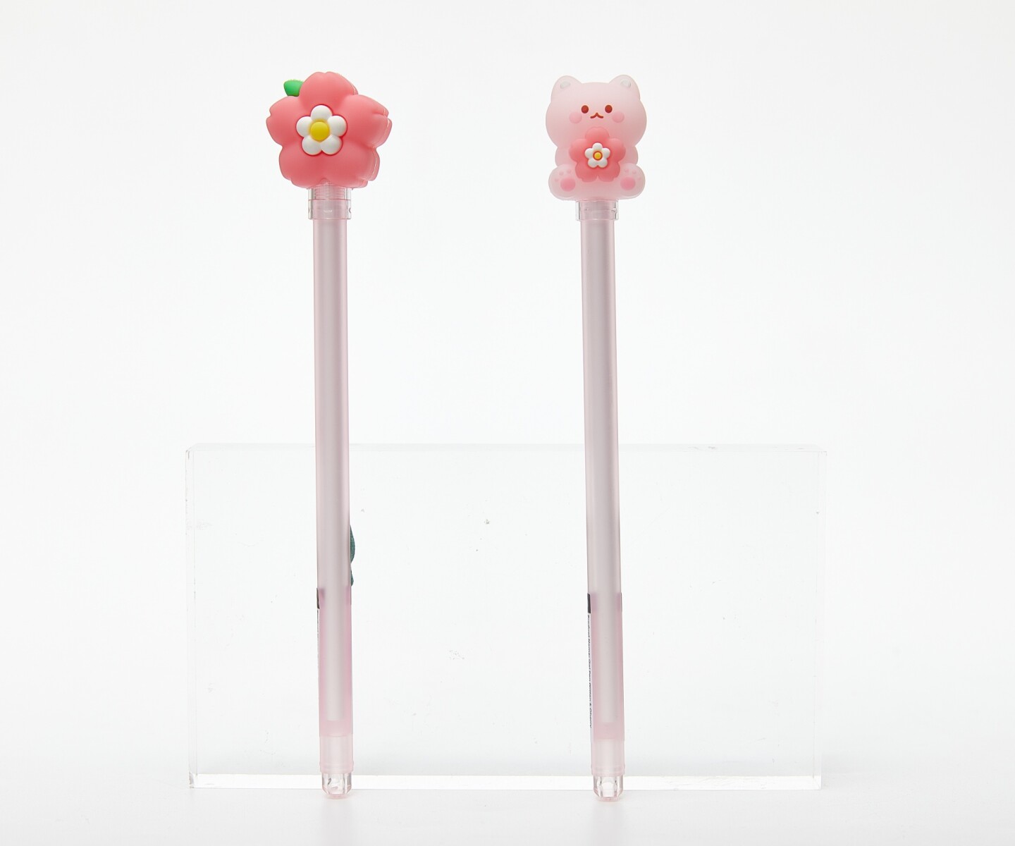 BOLÍGRAFO DE GEL (GATITO Y FLOR DE CEREZO) 