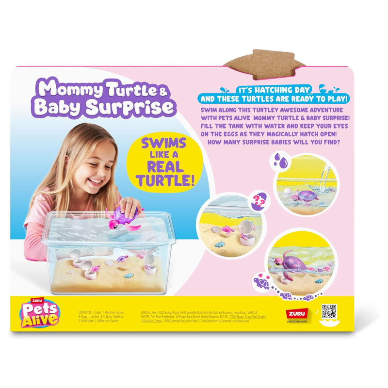 Pecera Mamá Tortuga Sorpresa con bebes Pets Alive Pecera Mamá Tortuga Sorpresa con bebes Pets Alive