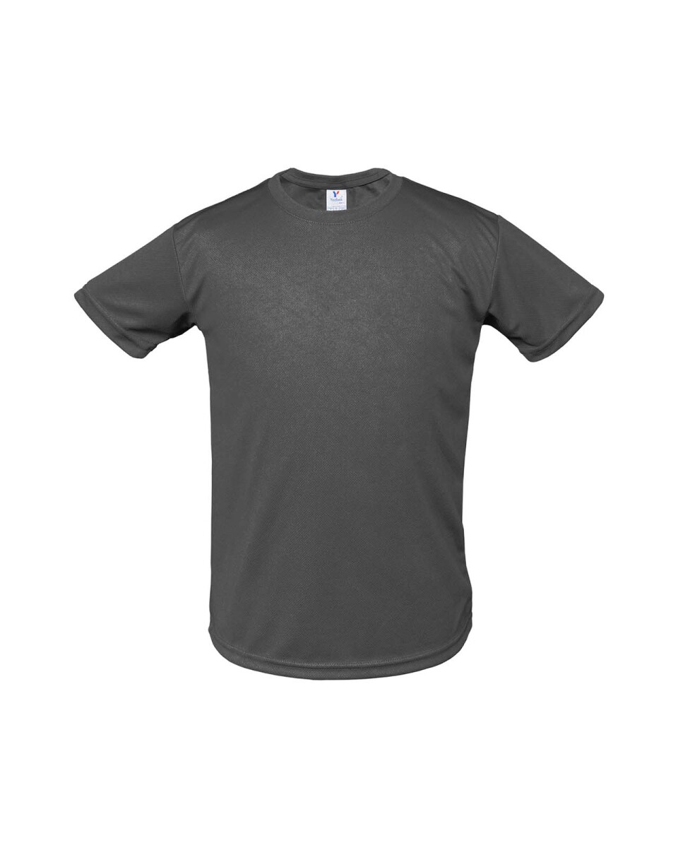 Camiseta a la base dry fit de niño - Gris carbón 
