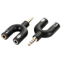 Splitter de Audio Jack 3.5 Compacto 1 Macho 2 Hembras Splitter de Audio Jack 3.5 Compacto 1 Macho 2 Hembras